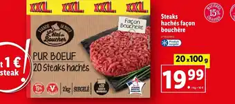 Lidl Steaks hachés façon bouchère offre