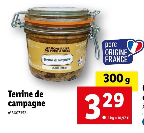 Promo Terrine de campagne chez Lidl
