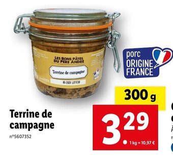 Lidl Terrine de campagne offre