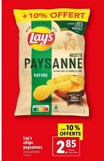 Lidl Lay's chips paysannes offre