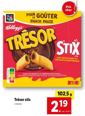 Lidl Trésor stix offre