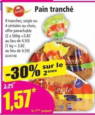 Norma Pain tranché offre