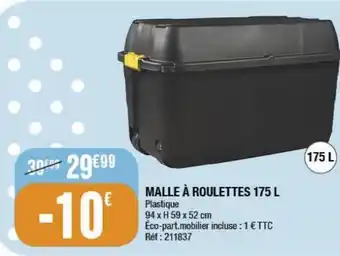 La Foir'Fouille Malle à roulettes 175l offre