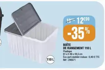 La Foir'Fouille Boîte de rangement 110l offre