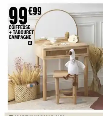 La Foir'Fouille Coiffeuse + tabouret campage offre