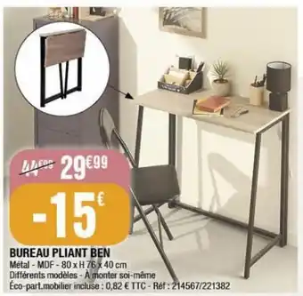 La Foir'Fouille Bureau pliant ben offre