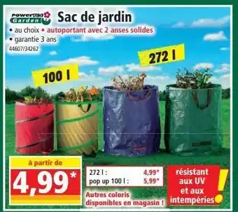 Norma Sac de jardin offre