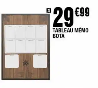 Tableau mémo bota