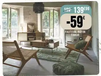 La Foir'Fouille Fauteuil rotin timor offre