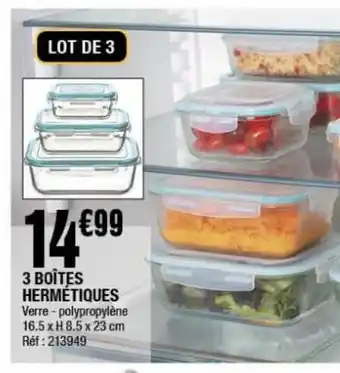 La Foir'Fouille 3 boîtes hermetiques offre