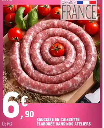 SAUCISSE EN CAISSETTE ĂLABORĂE DANS NOS ATELIERS