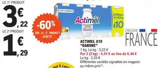 E.Leclerc ACTIMEL X10 "DANONE" offre