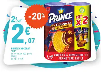 E.Leclerc PRINCE CHOCOLAT "LU" offre