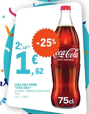 E.Leclerc COCA COLA VERRE "COCA COLA" 75 cl offre