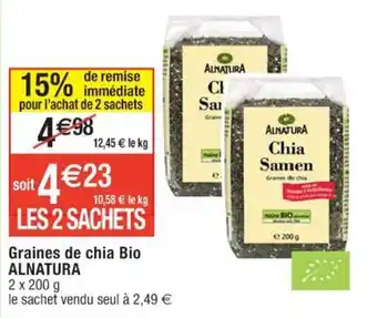 Cora x Carrefour Graines de chia Bio ALNATURA offre