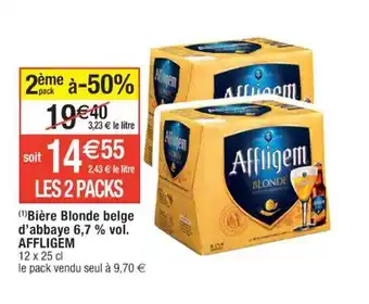 Cora x Carrefour (¹)Bière Blonde belge d'abbaye 6,7 % vol. AFFLIGEM offre