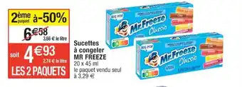 Cora x Carrefour Sucettes à congeler MR FREEZE offre