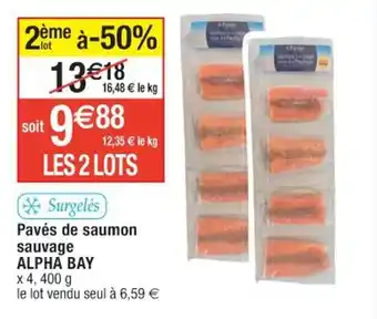 Cora x Carrefour Pavés de saumon sauvage ALPHA BAY offre
