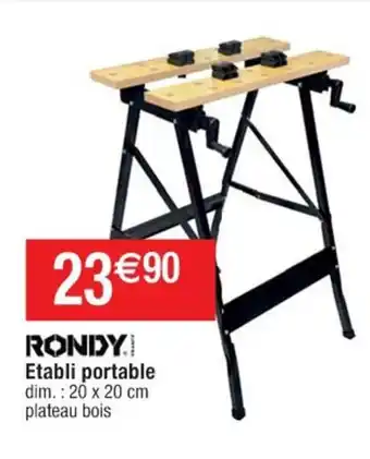 Cora x Carrefour Etabli portable offre