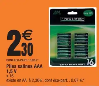 Piles salines AAA 1,5 V
