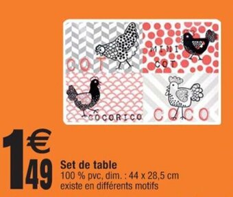 Cora x Carrefour Set de table offre