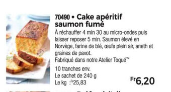 Thiriet Cake apéritif saumon fumé offre