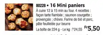 Thiriet 16 Mini paniers offre
