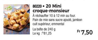 Thiriet 20 Mini croque-monsieur offre