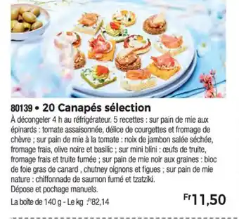 Thiriet 20 Canapés sélection offre