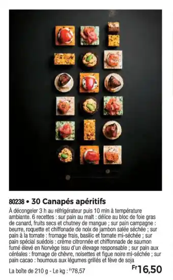 Thiriet 30 Canapés apéritifs offre