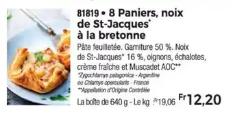 Thiriet 8 Paniers, noix de St-Jacques à la bretonne offre