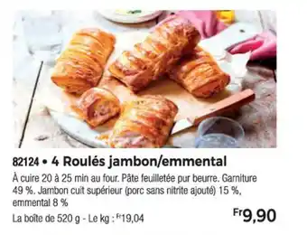 Thiriet 4 Roulés jambon/emmental offre