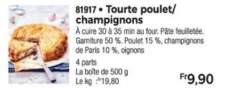 Thiriet Tourte poulet/ champignons offre