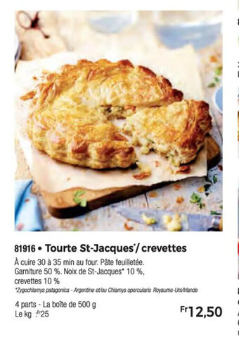 Thiriet Tourte St-Jacques / crevettes offre