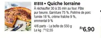 Thiriet Quiche lorraine offre