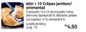 Thiriet 10 Crêpes jambon/ emmental offre