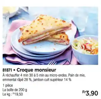 Thiriet Croque monsieur offre