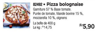 Thiriet Pizza bolognaise offre