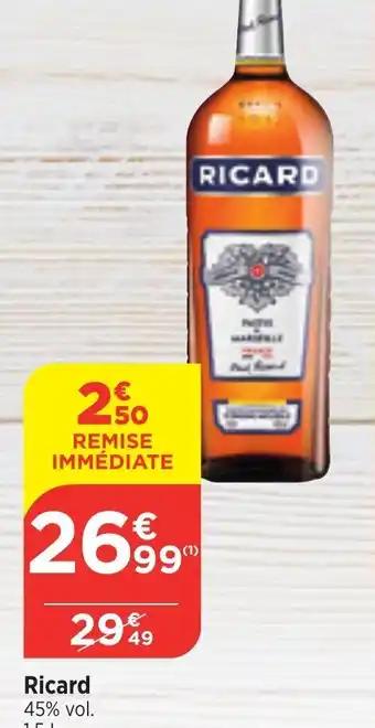Maximarché Ricard 45% vol. offre
