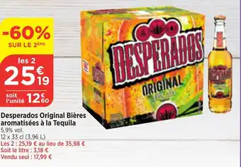 Maximarché Desperados Original Bières aromatisées à la Tequila offre
