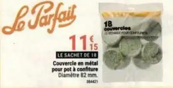 Gamm vert Couvercle en métal pour pot à confiture Diamètre 82 mm. offre