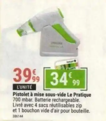 Gamm vert Pistolet à mise sous-vide Le Pratique offre