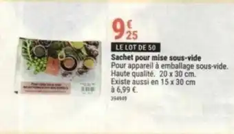 Gamm vert Sachet pour mise sous-vide Pour appareil à emballage sous-vide. offre