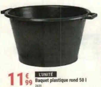 Baquet plastique rond 50 I