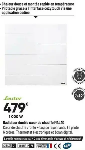 Bricorama Radiateur Double Cœur De Chauffe Malao Sauter offre