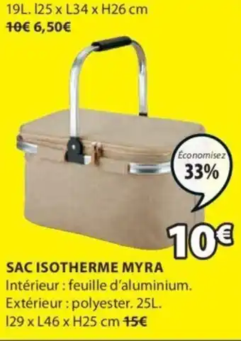 JYSK SAC ISOTHERME MYRA offre