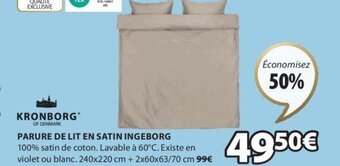 JYSK PARURE DE LIT EN SATIN INGEBORG offre
