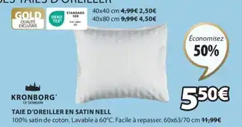 JYSK TAIE D'OREILLER EN SATIN NELL offre