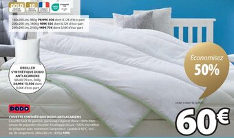 JYSK COUETTE SYNTHÉTIQUE DODO ANTI ACARIENS offre