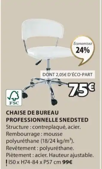 JYSK CHAISE DE BUREAU PROFESSIONNELLE SNEDSTED offre